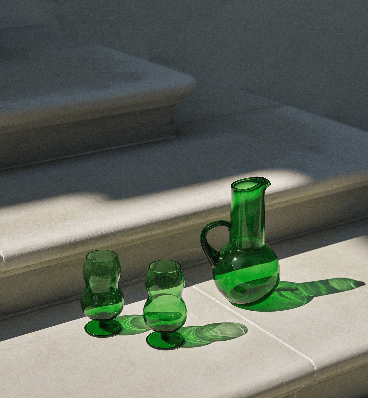PRE-ORDER Bubble 1967 Water Glasses, Emerald, 350 ml