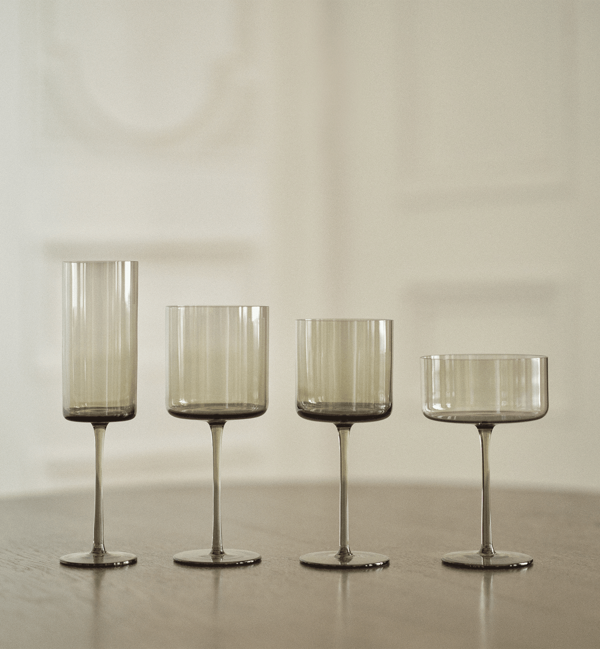 Classic 1968 Crystal White Wine Glasses, Smoky, 250 ml