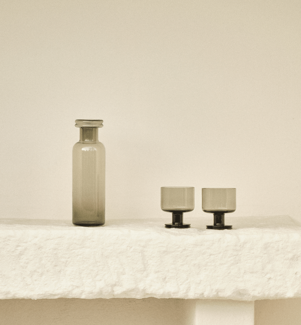 Double 1977 Water Glasses, Smoky, 280 ml