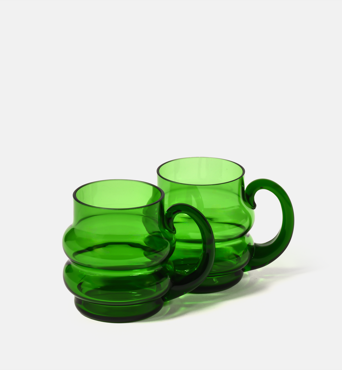 PRE-ORDER Double Bubble 1969 Crystal Cups, Emerald, 190 ml