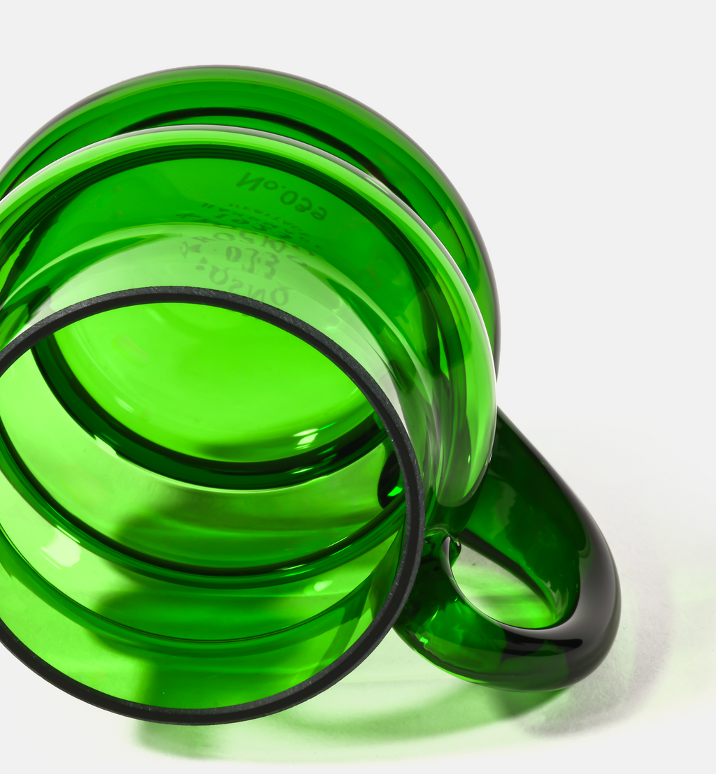 PRE-ORDER Double Bubble 1969 Crystal Cups, Emerald, 190 ml