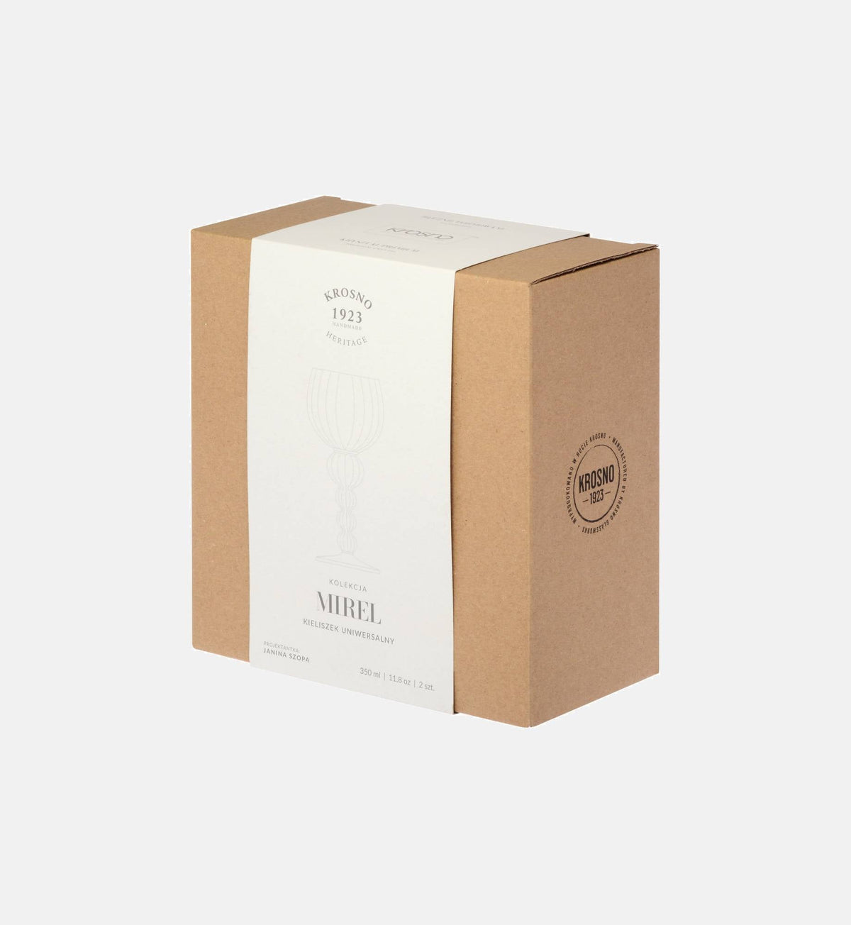 Kryształowe kieliszki Mirel Granat 350 ml