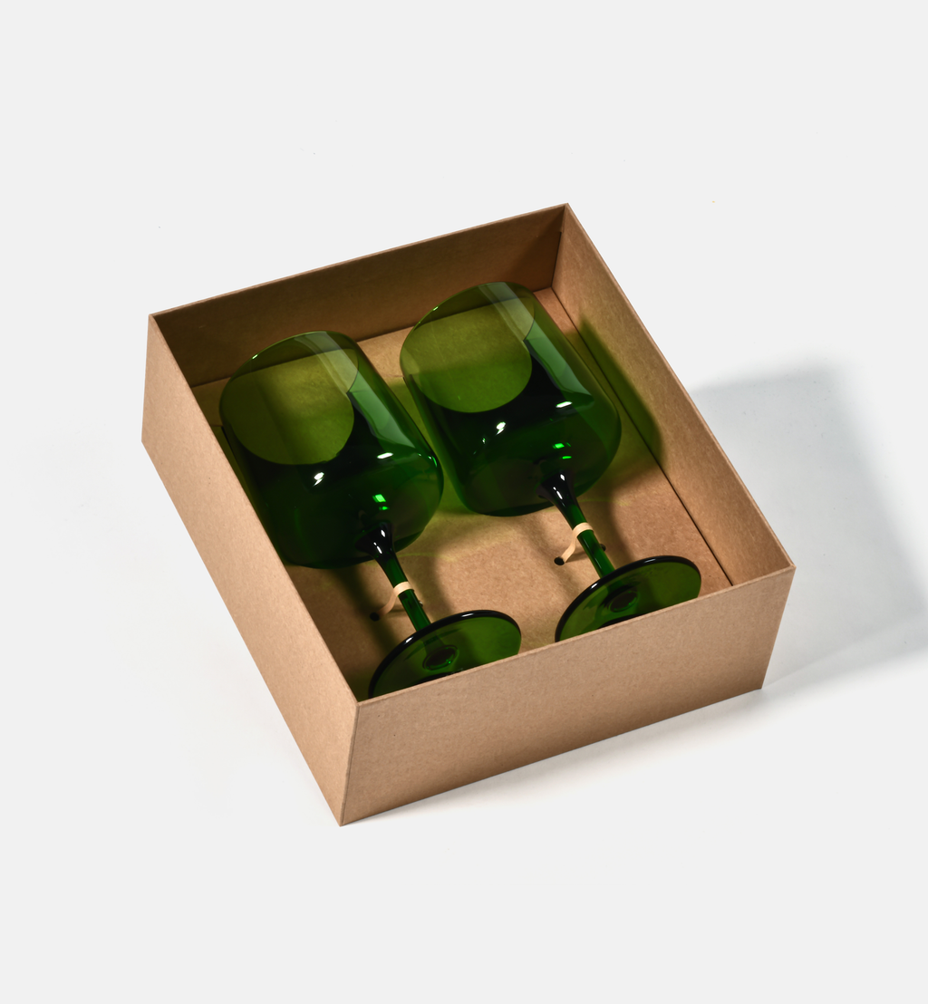 PRE-ORDER Bird 1967 Crystal Red Wine Glasses, Emerald, 300 ml
