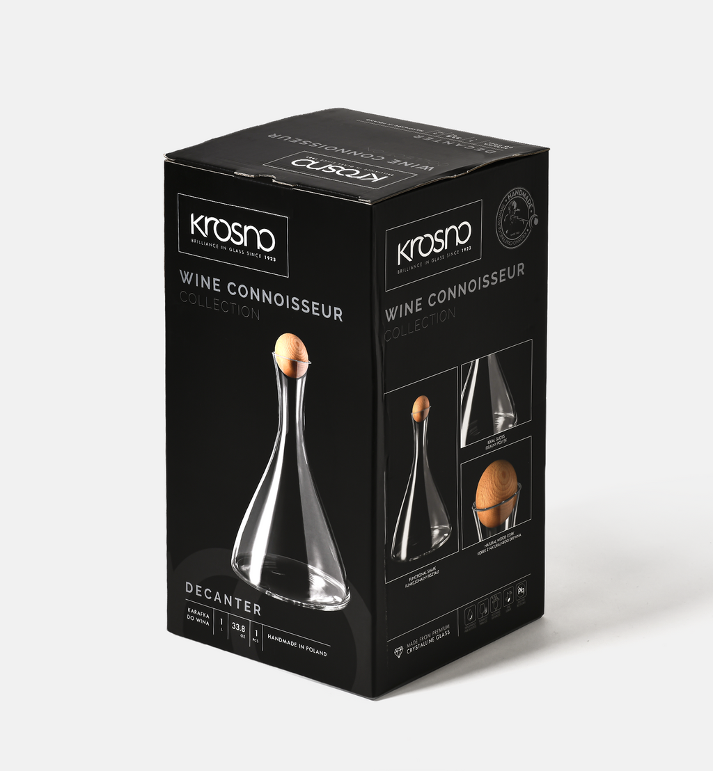 Decanter with Wooden Stopper, 1000 ml