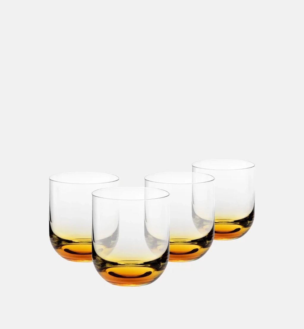 Sunset Short Tumblers, Amber, 360 ml