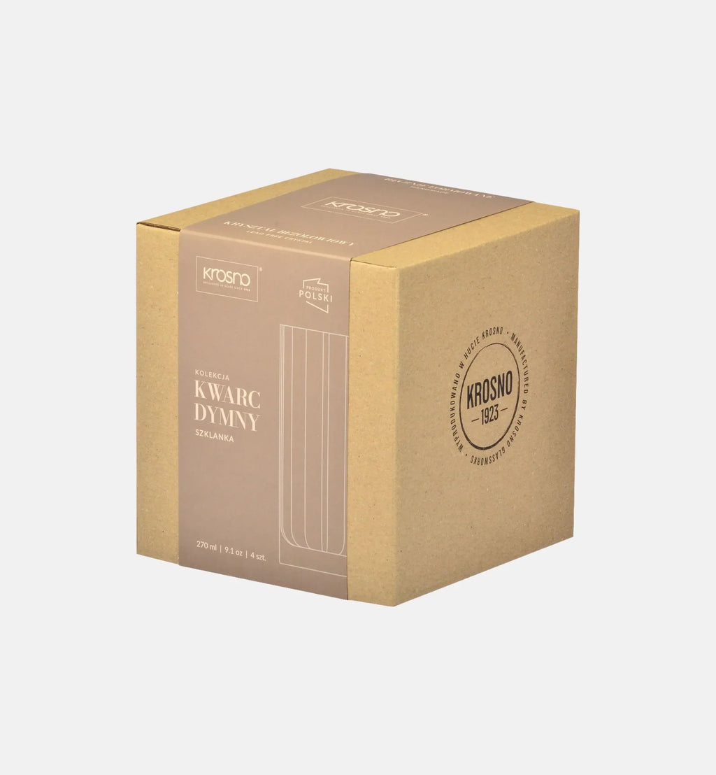 Wysokie szklanki Futura Kwarc Dymny 270 ml