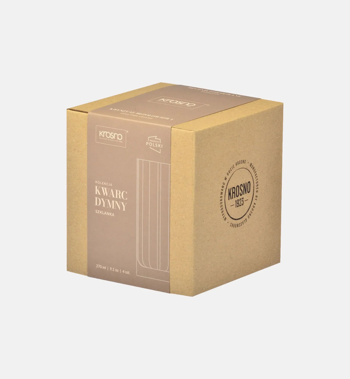 Wysokie szklanki Futura Kwarc Dymny 270 ml