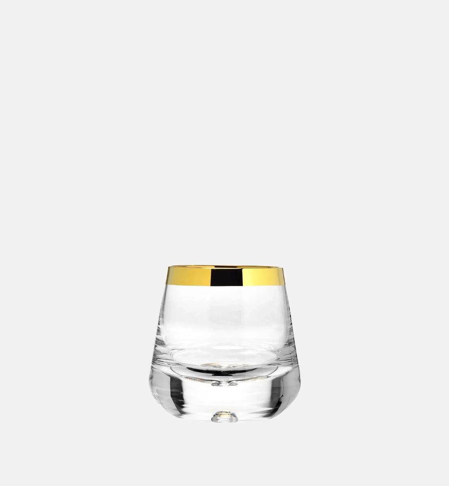 Kryształowe szklanki ze złotym paskiem 220 ml