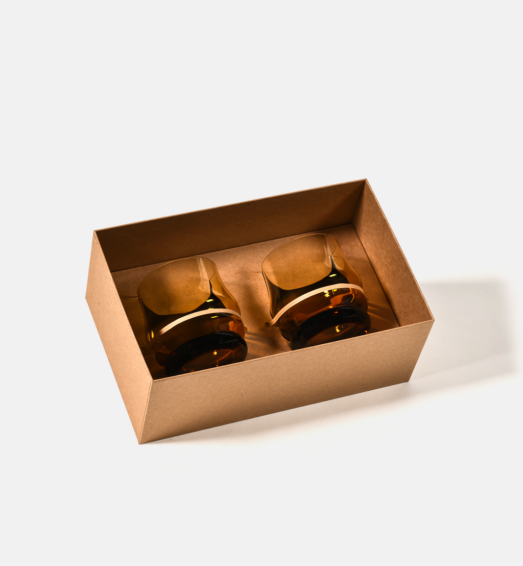 Honey 1958 Crystal Tumblers, Light Amber, 250 ml