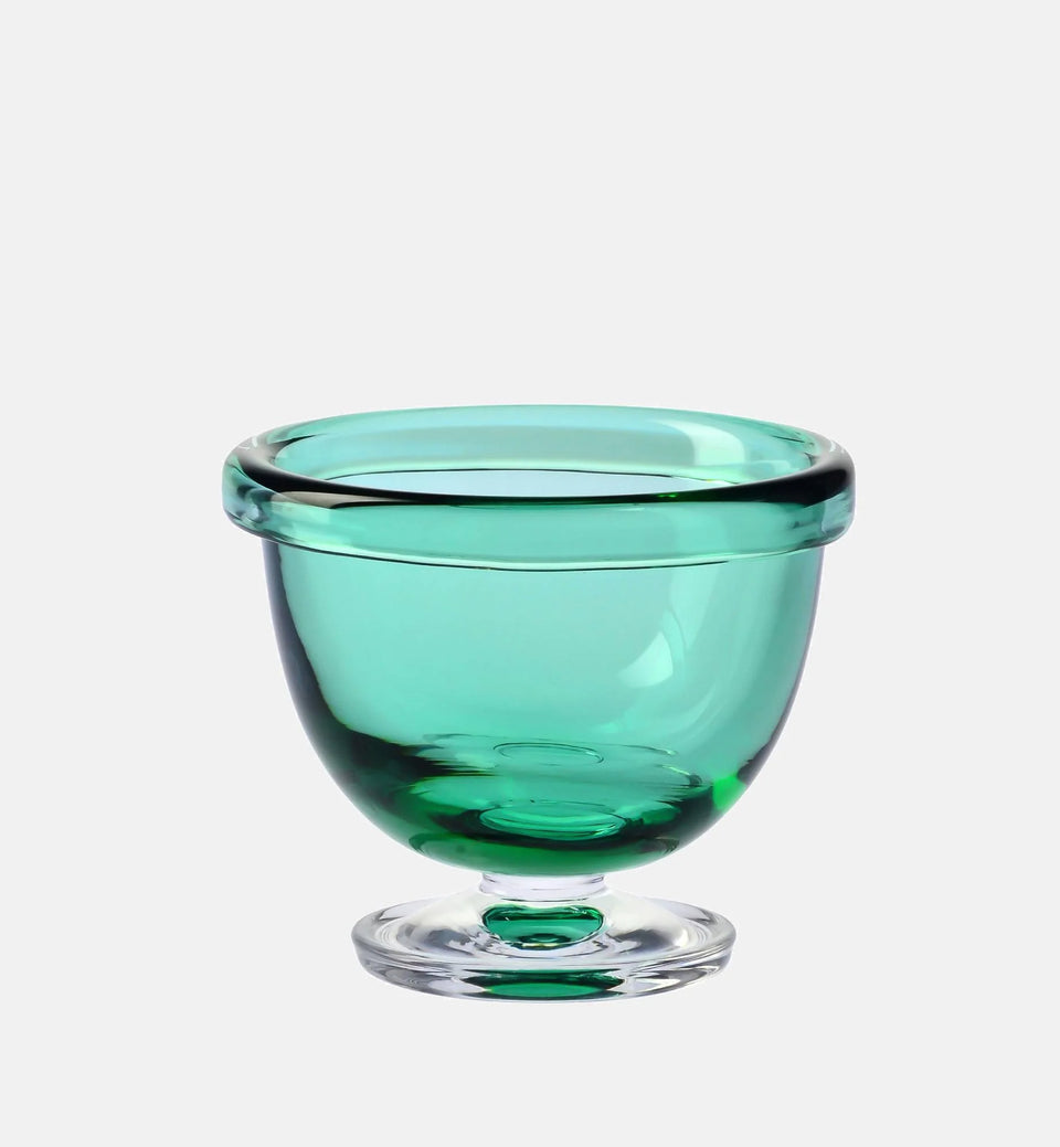 Kristall-Salatschale mit Fuß The Palace 4149, Smaragd, 12 cm
