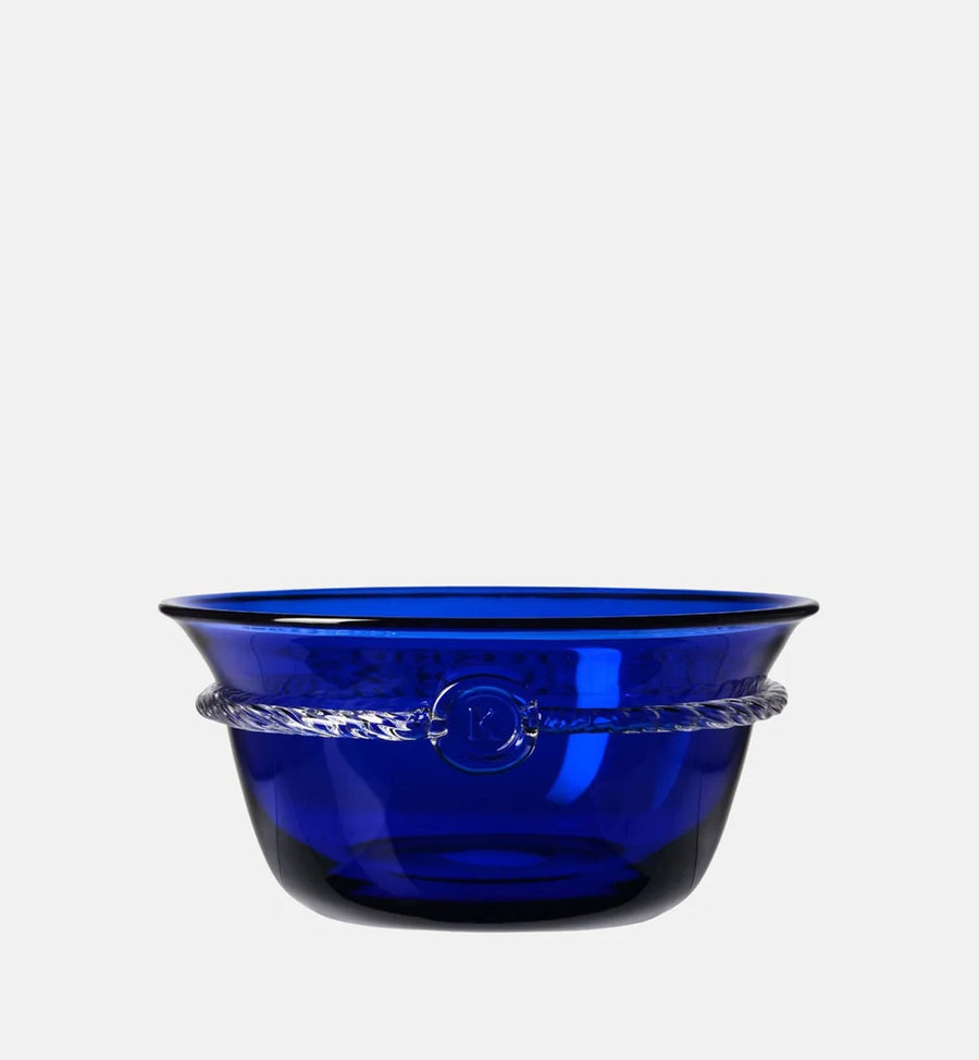 Aurelia Crystal Serving Bowl, Cobalt, 25 cm