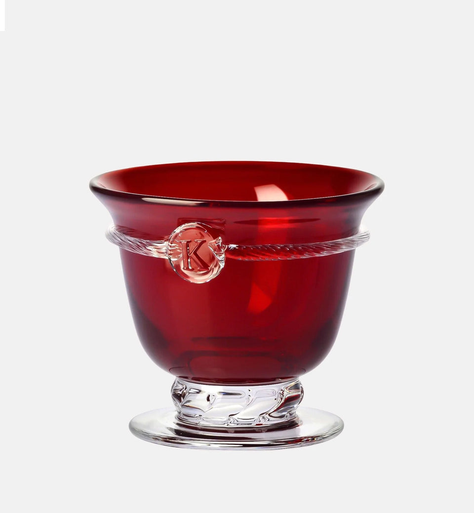 Kryształowa salaterka na nodze Aurelia Rubin 17,6 cm