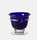 Aurelia Footed Crystal Serving Bowl, Cobalt, 17.6 cm