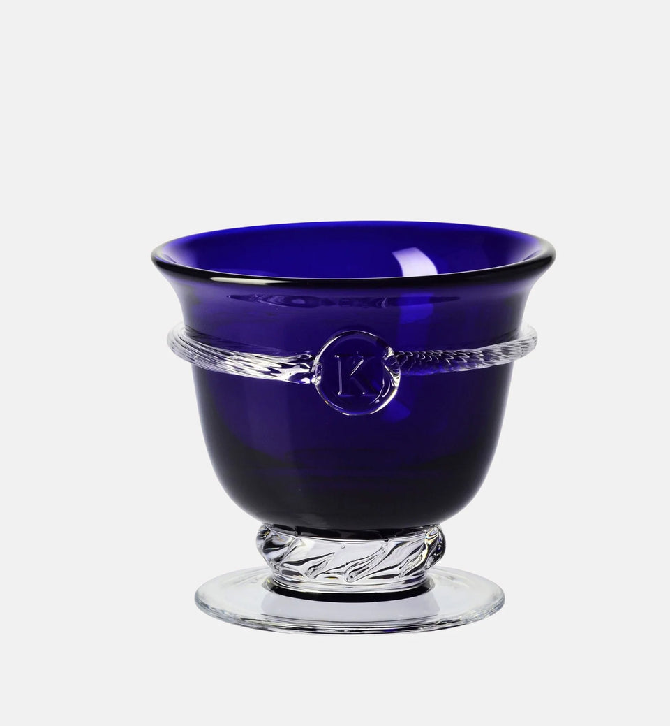 Kryształowa salaterka na nodze Aurelia Kobalt 17,6 cm