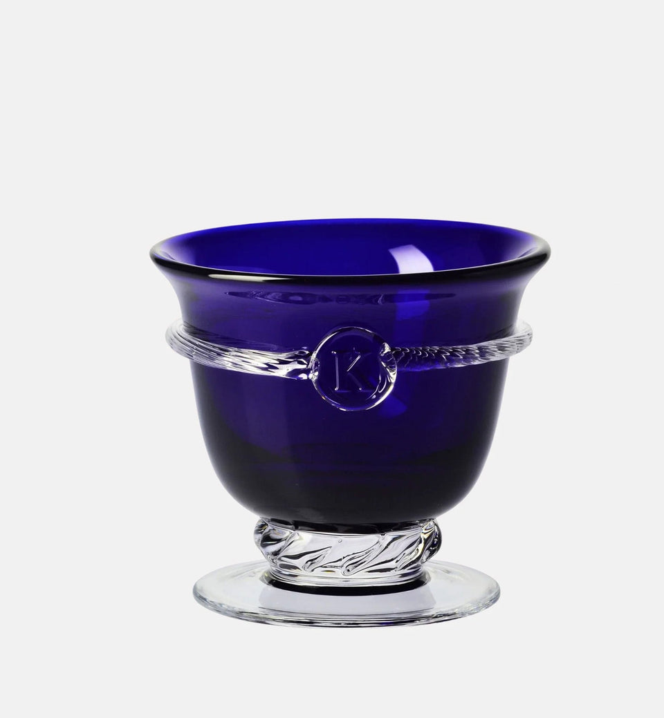 Kryształowa salaterka na nodze Aurelia Kobalt 17,6 cm