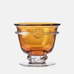 Aurelia Footed Crystal Serving Bowl, Amber, 17.6 cm