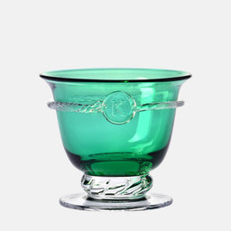 Aurelia Footed Crystal Serving Bowl, Emerald, 17.6 cm