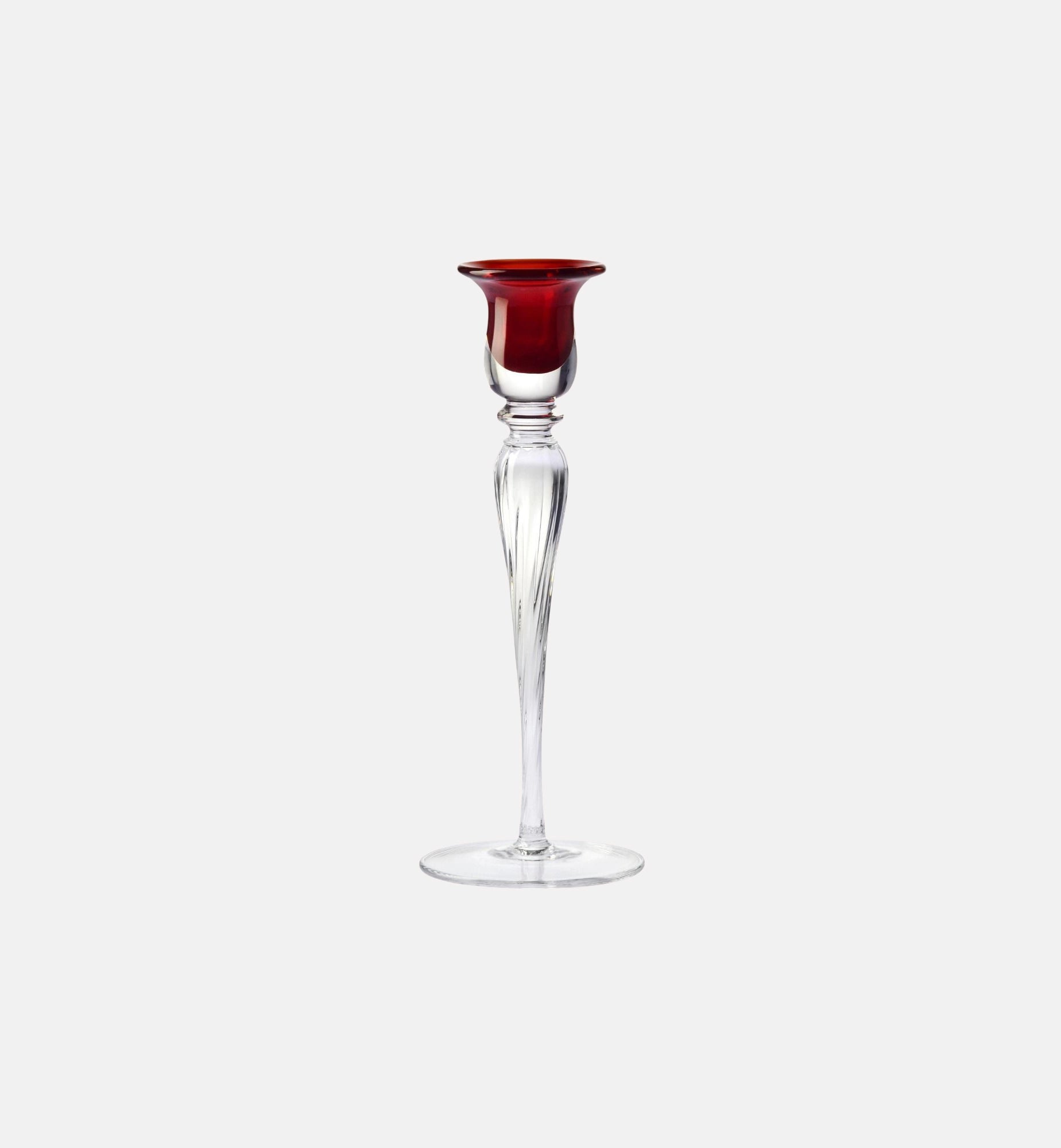 Kristall-Kerzenhalter für hohe Kerzen, Rubin, 25 cm – 1 Stk. – Offizieller KROSNO Shop