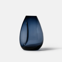 Flow Vase, Navy, 20 cm