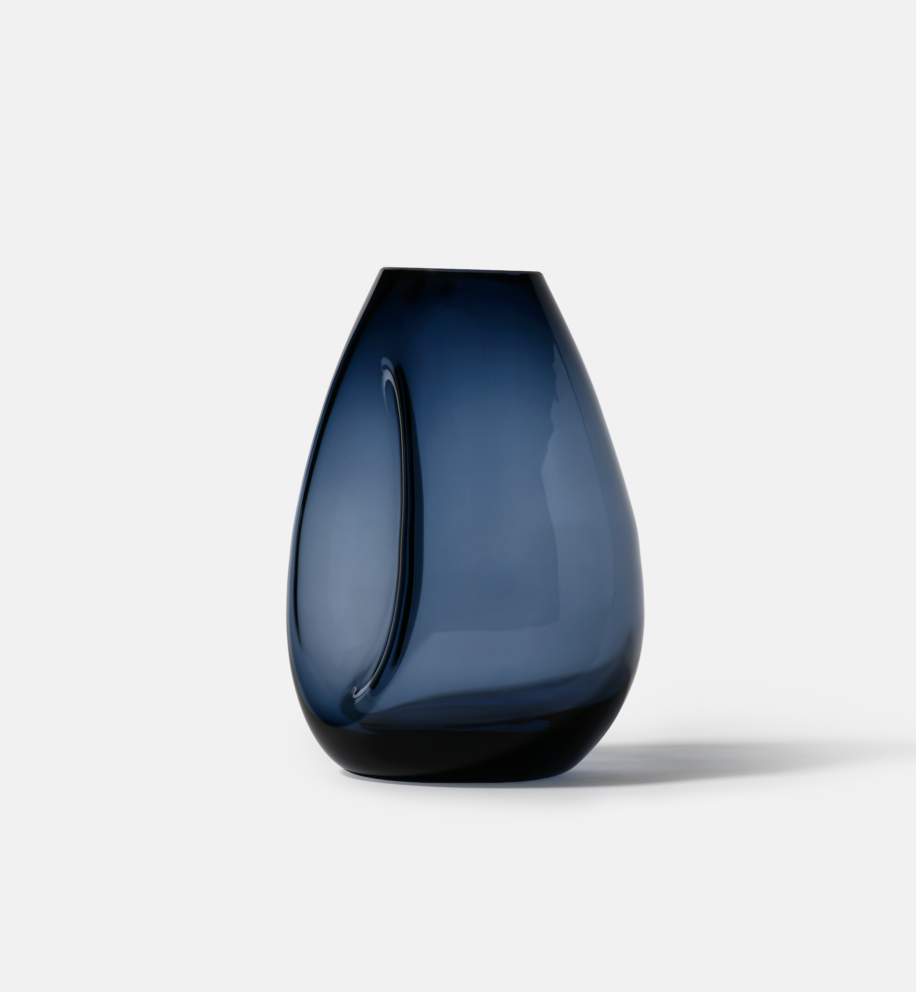 Flow Vase, Navy, 20 cm