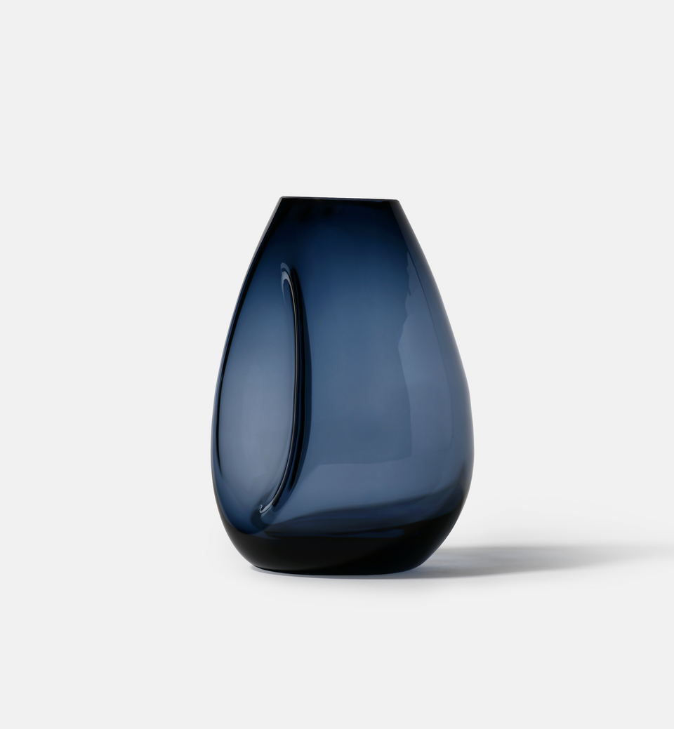 Flow Vase, Navy, 20 cm