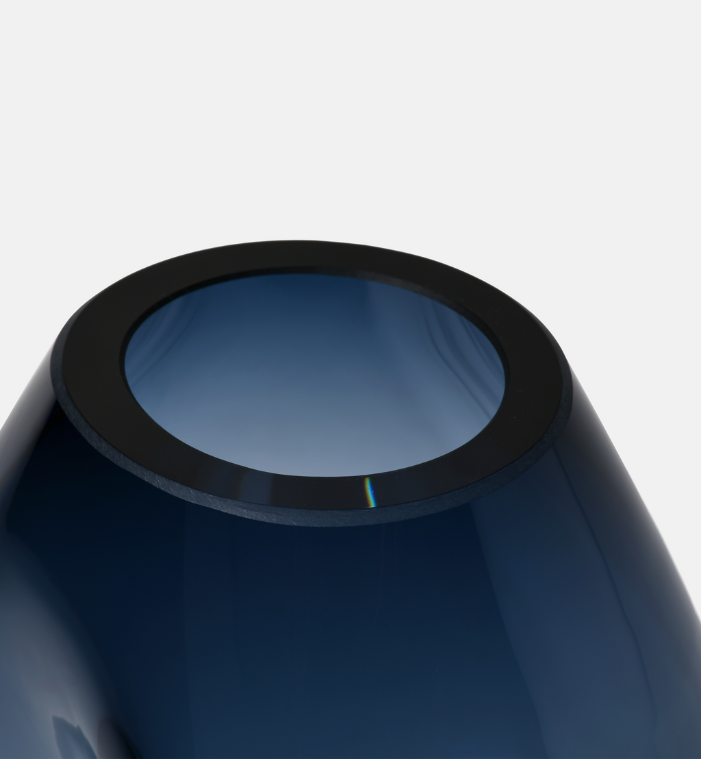 Flow Vase, Navy, 20 cm