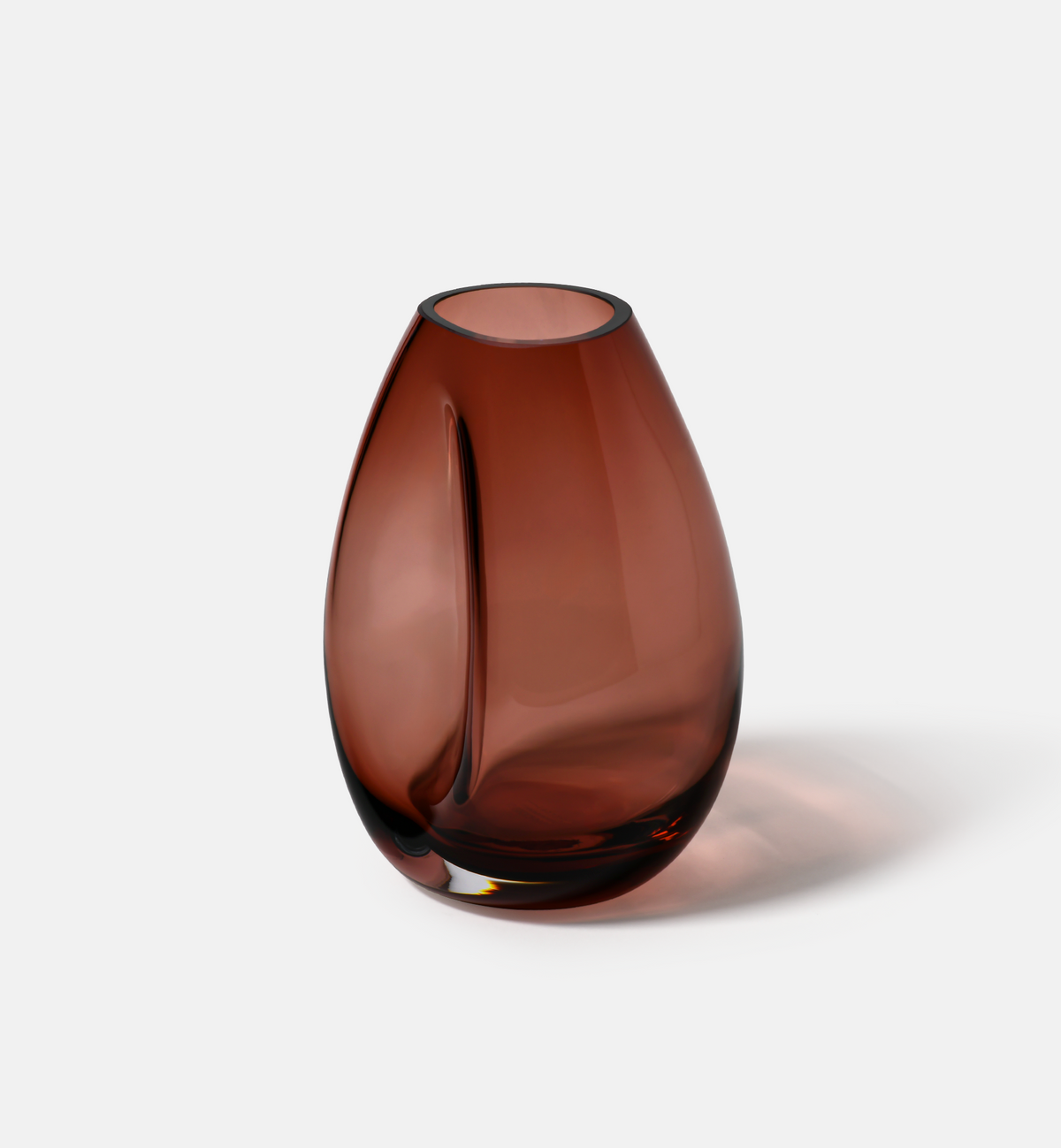 Flow Vase, Burgundy, 20 cm