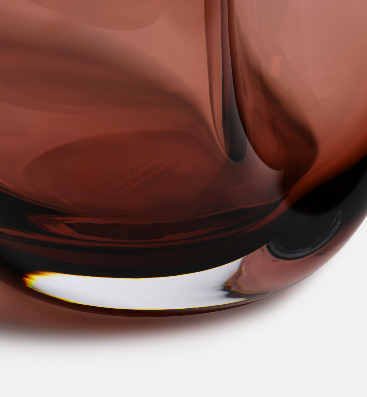 Flow Vase, Burgundy, 20 cm