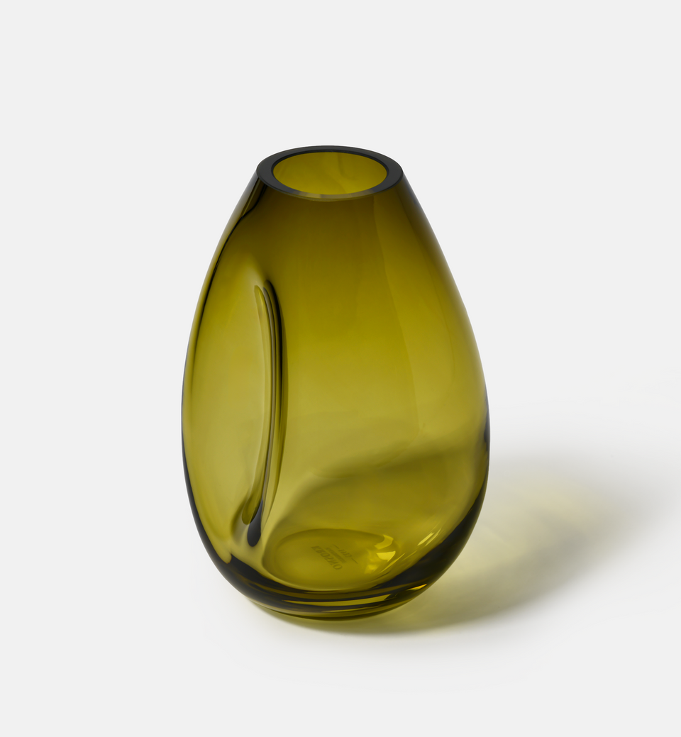 Flow Vase, Olive, 20 cm