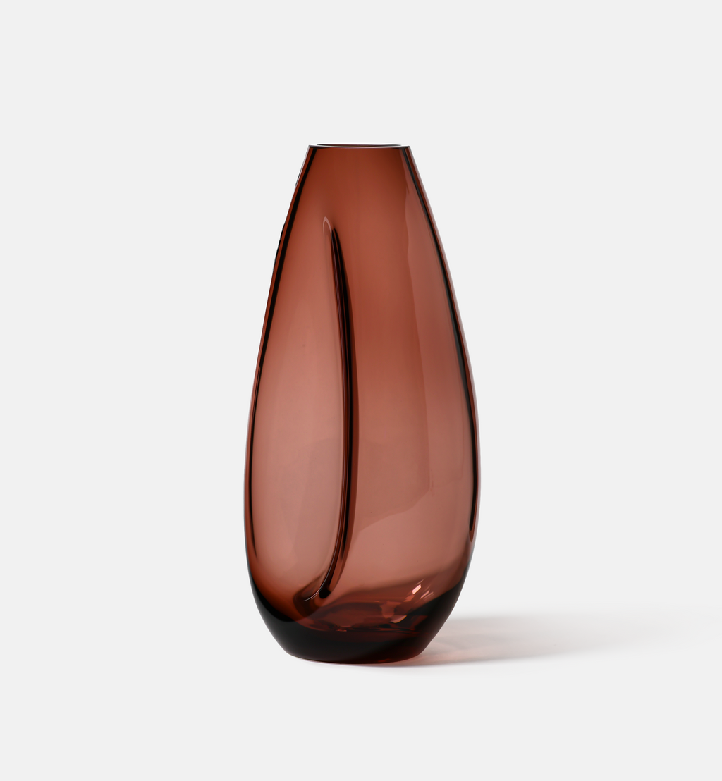 Flow Vase, Burgundy, 28 cm