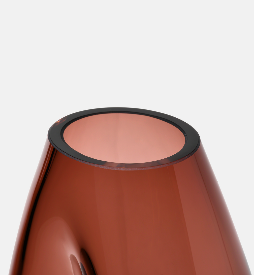 Flow Vase, Burgundy, 28 cm