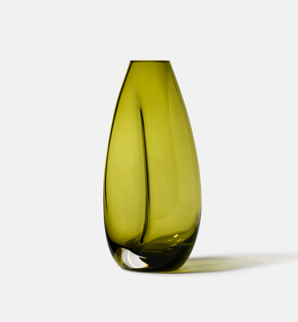 Flow Vase, Olive, 28 cm