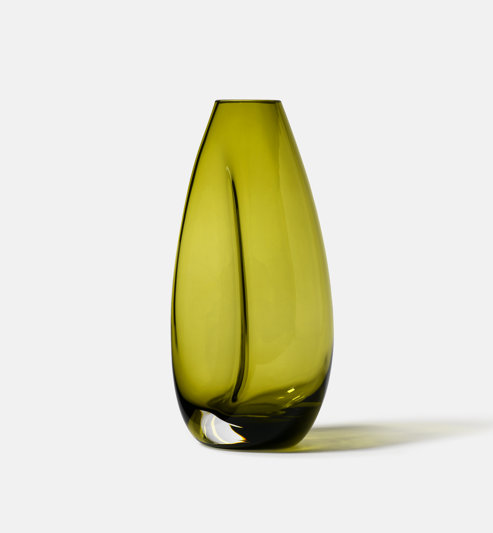 Flow Vase, Olive, 28 cm