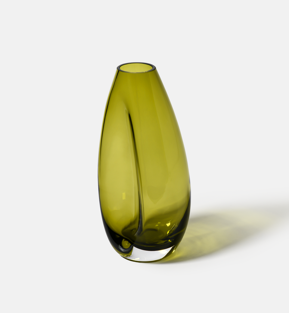 Flow Vase, Olive, 28 cm