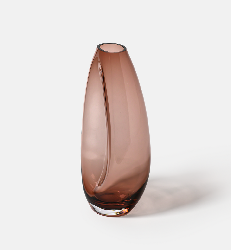 Flow Vase, Burgundy, 32 cm