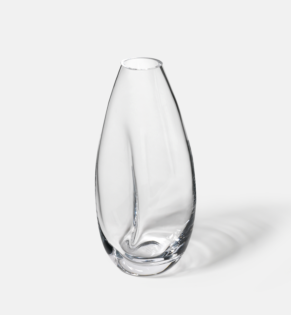 Flow Vase, Clear, 28 cm