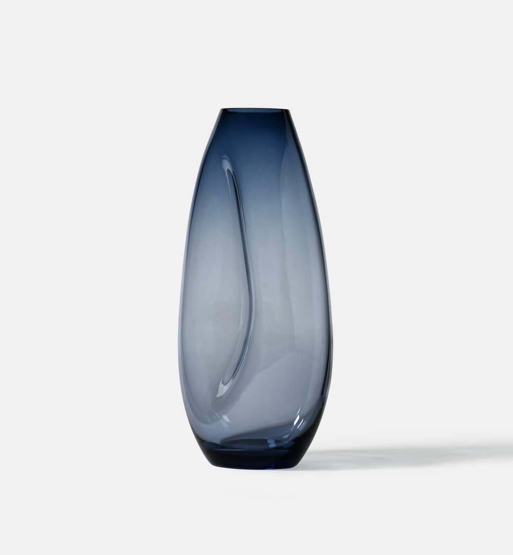 Flow Vase, Navy, 32 cm