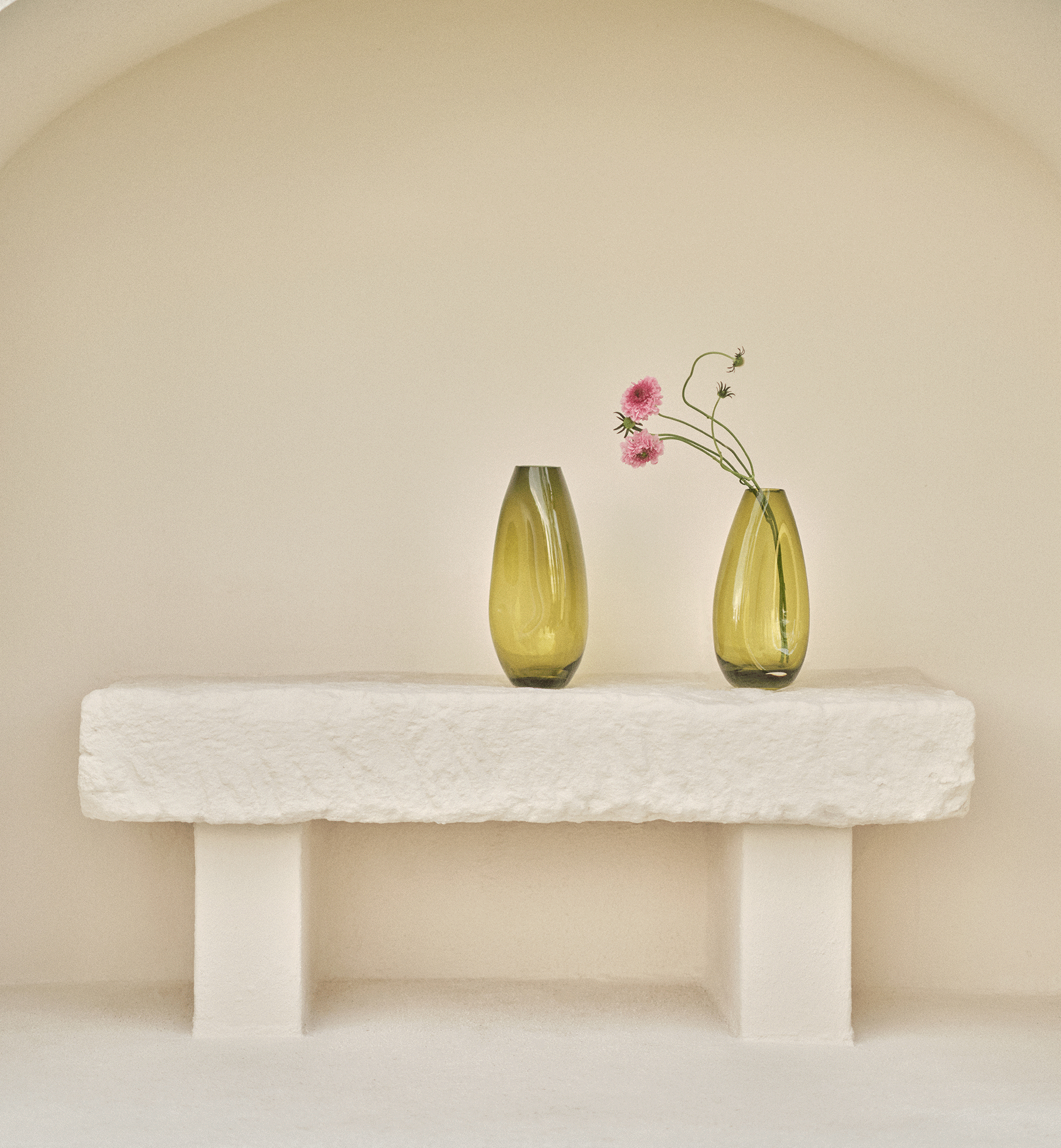 Flow Vase, Olive, 28 cm
