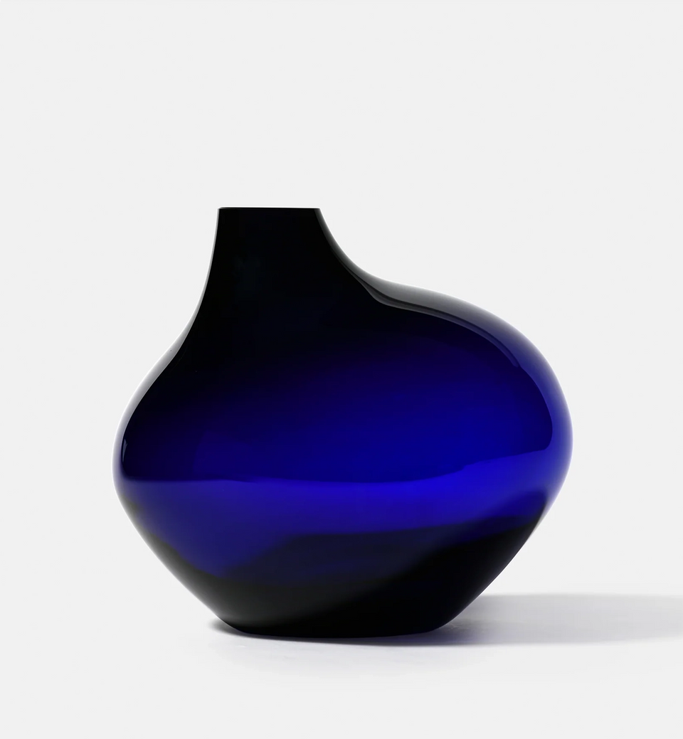 Vase PEBBLE 2017, Kobalt, 20 cm