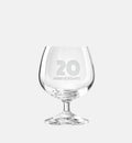 Zdobiony kieliszek z napisem 20 ANNIVERSARY, 20 ROCZNICA 230 ml