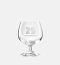 Zdobiony kieliszek z napisem 25 ANNIVERSARY, 25 ROCZNICA 230 ml