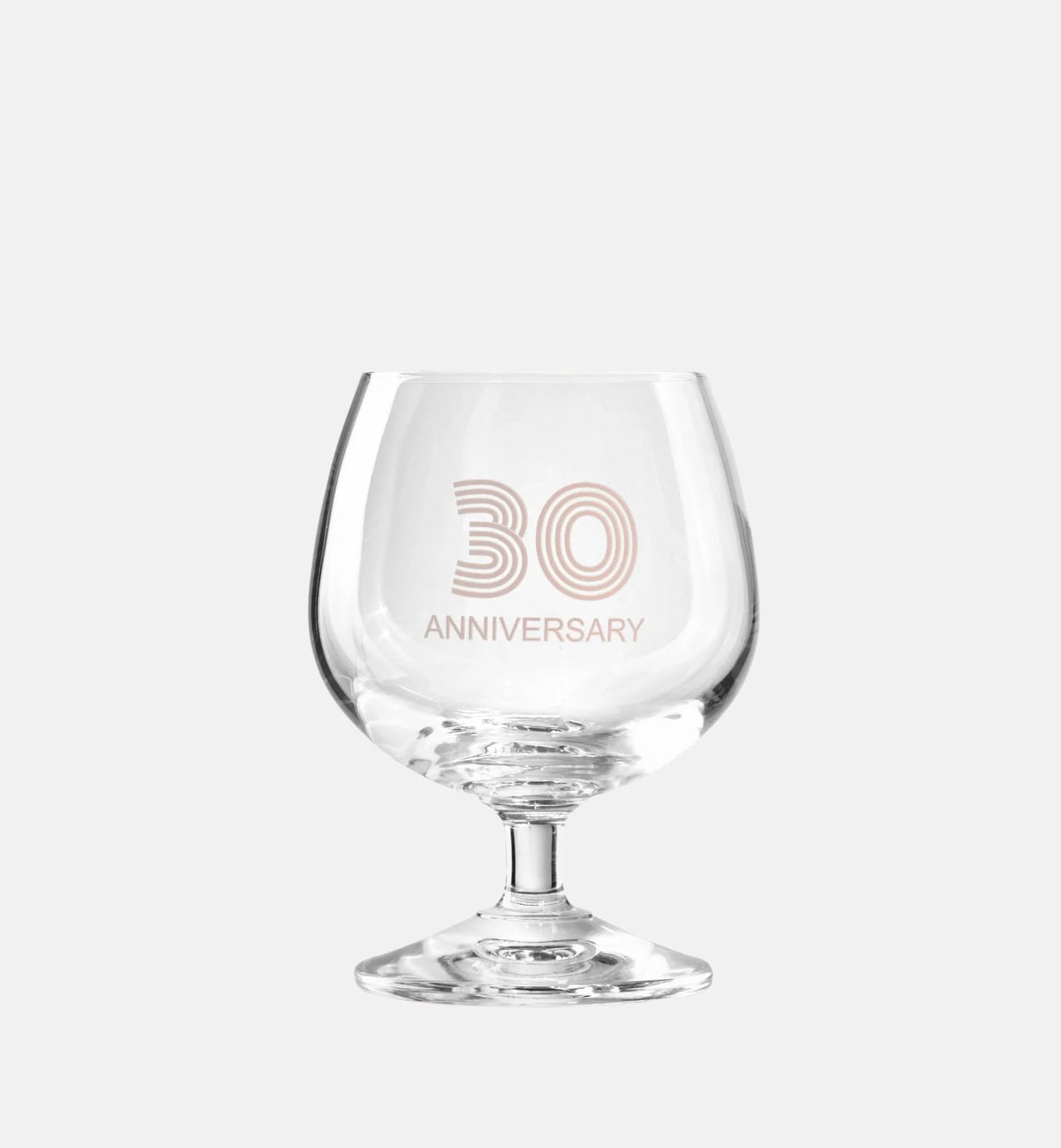 Zdobiony kieliszek z napisem 30 ANNIVERSARY, 30 ROCZNICA 230 ml
