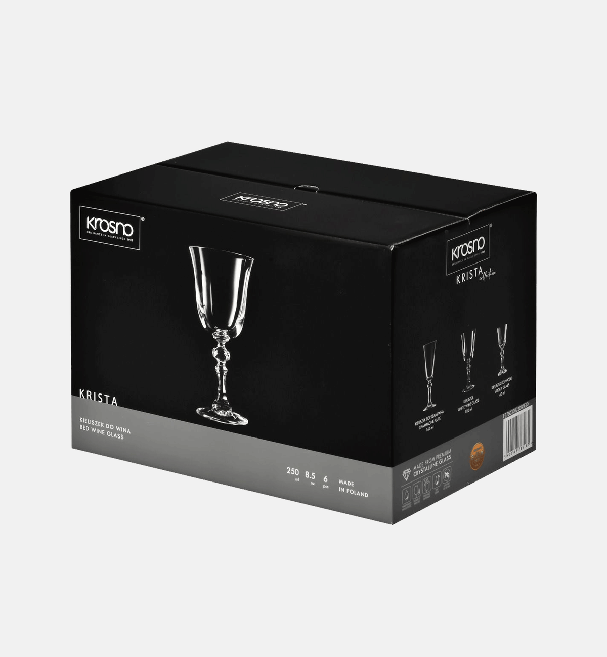 Kieliszki do wina czerwonego 250 ml