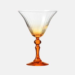 Cieniowane kieliszki do martini z pomarańczową nóżką 170 ml