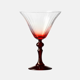 Cieniowane kieliszki do martini z czerwoną nóżką 170 ml