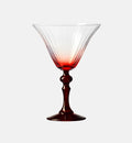 Cieniowane kieliszki do martini z czerwoną nóżką 170 ml