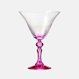Cieniowane kieliszki do martini z różową nóżką 170 ml