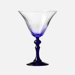 Cieniowane kieliszki do martini z granatową nóżką 170 ml