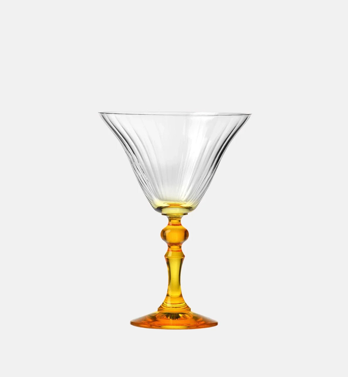 Cieniowane kieliszki do martini z żółtą nóżką 170 ml