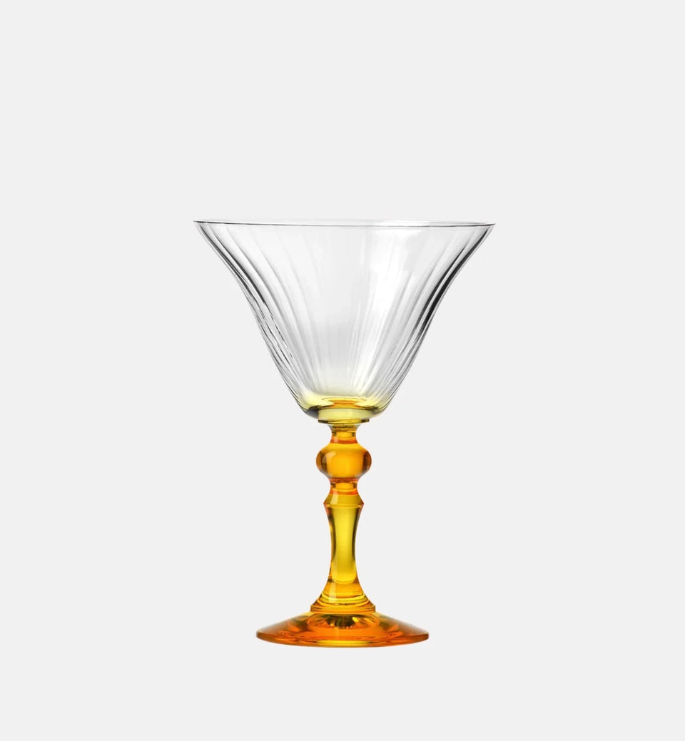 Martinigläser mit Farbverlauf und gelbem Stiel, 170 ml